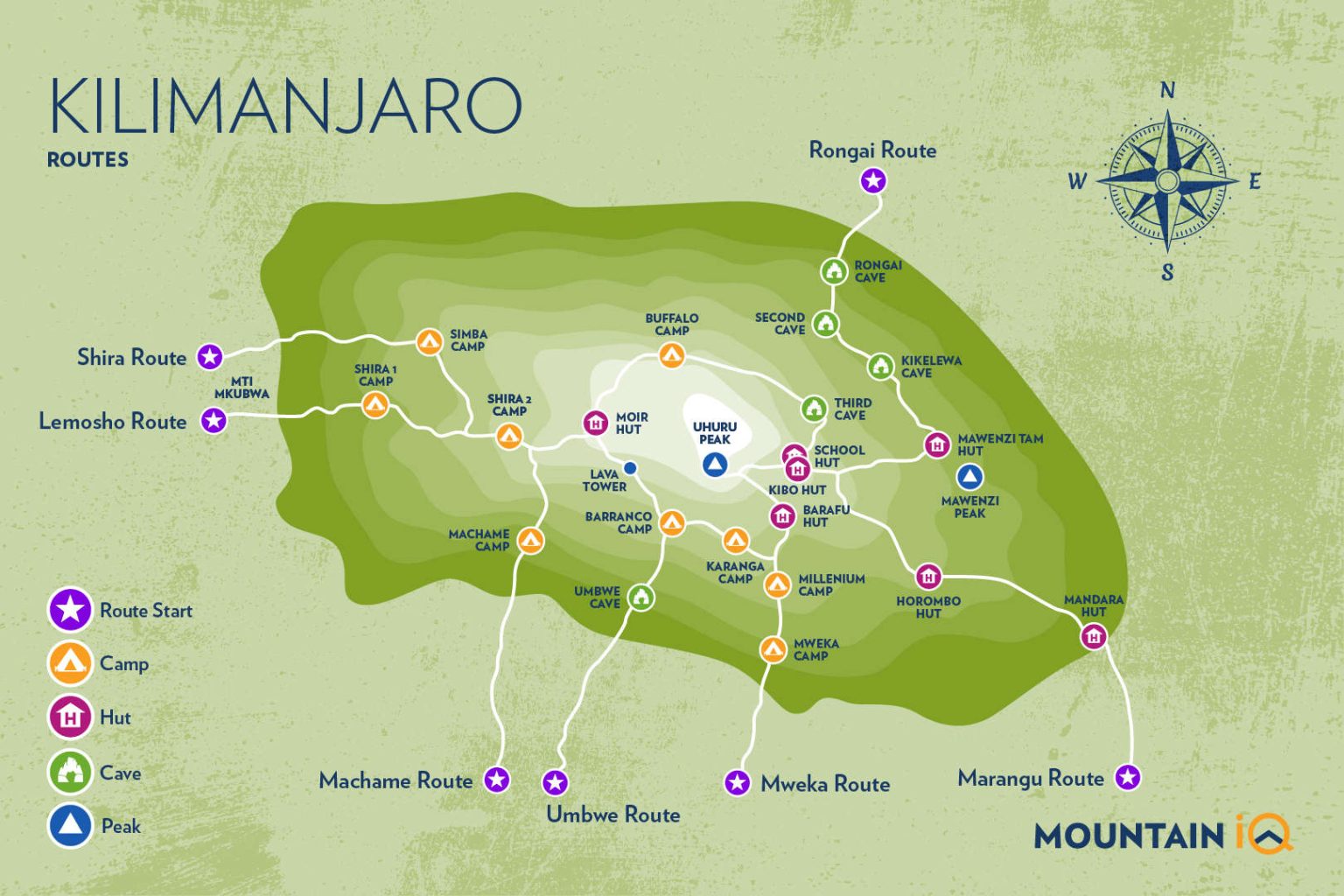 Kilimanjaro map